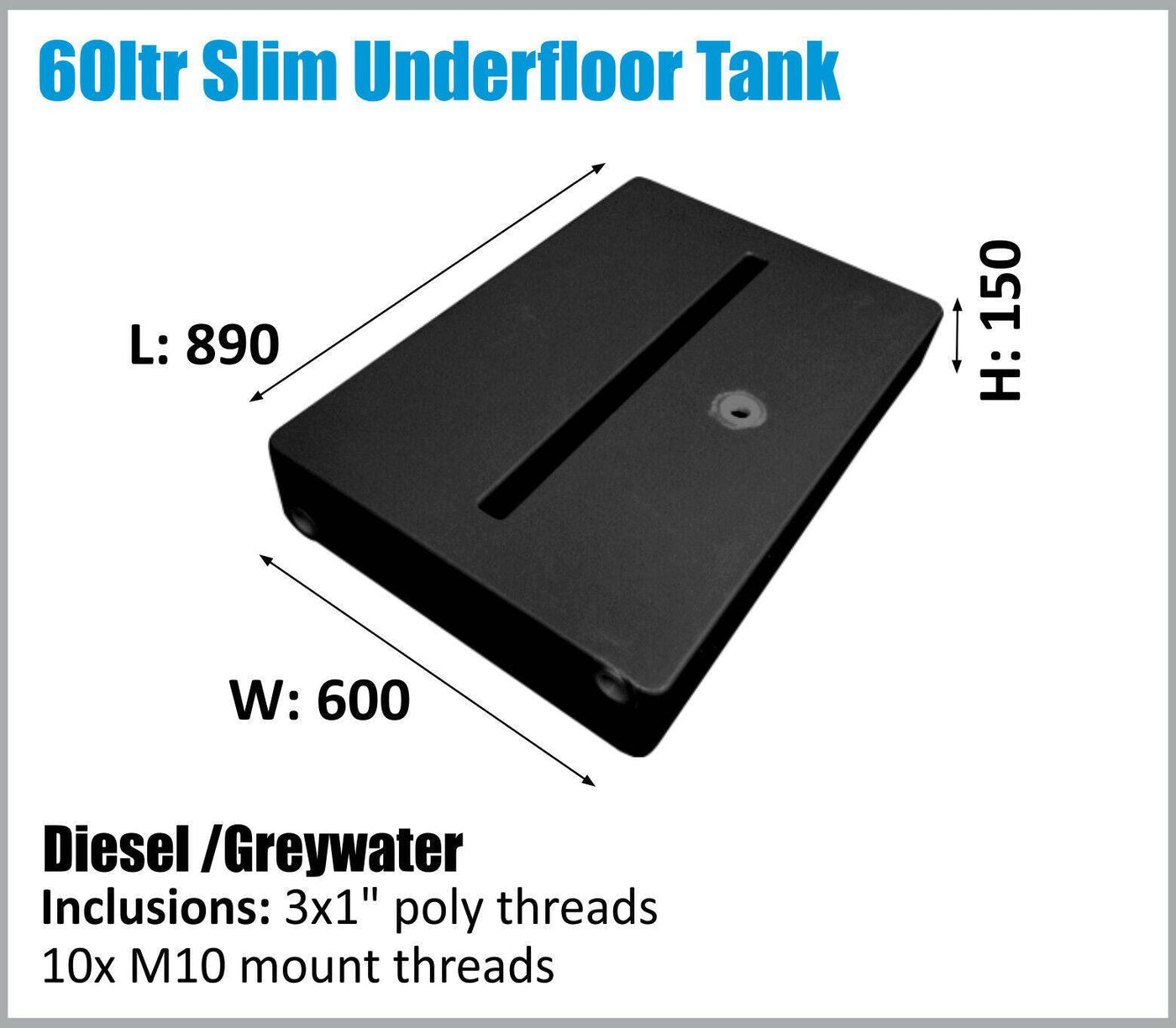 60 LTR Diesel Tank Storage Under Floor Tank (Online Only)