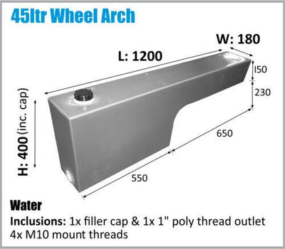 45 LTR Wheel Arch Water Tank (Online Only)