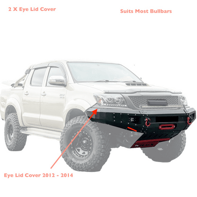 Pair of Eye Lid Covers Suitable For Toyota Hilux 2012 - 2014 Steel Bullbars - OZI4X4 PTY LTD