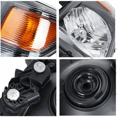Black Pair OEM Head Lights Suitable For Toyota Landcruiser 79,78,76 Series 2007+ (Online Only) - OZI4X4 PTY LTD