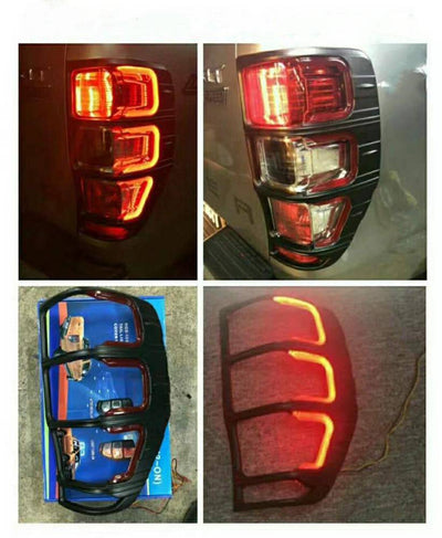 Pair LED Tail Light Trim Suits Ford Ranger PX1,2,3