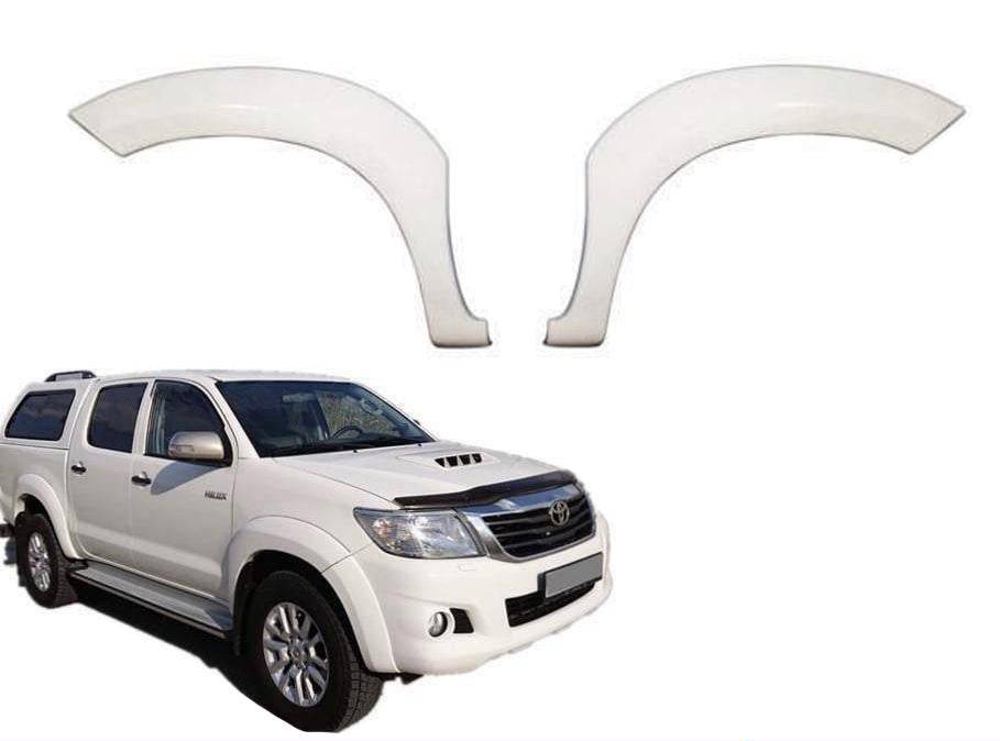 Front Only OEM White Flares Suits Toyota Hilux SR & SR5 2012-2015 (2 pcs)