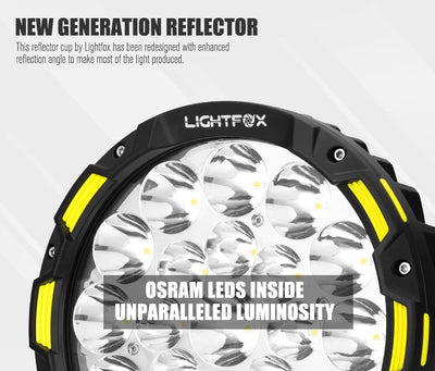 Pair 9inch Osram LED Driving Light + 20" Dual Row LED Light Bar  (Online Only) - OZI4X4 PTY LTD