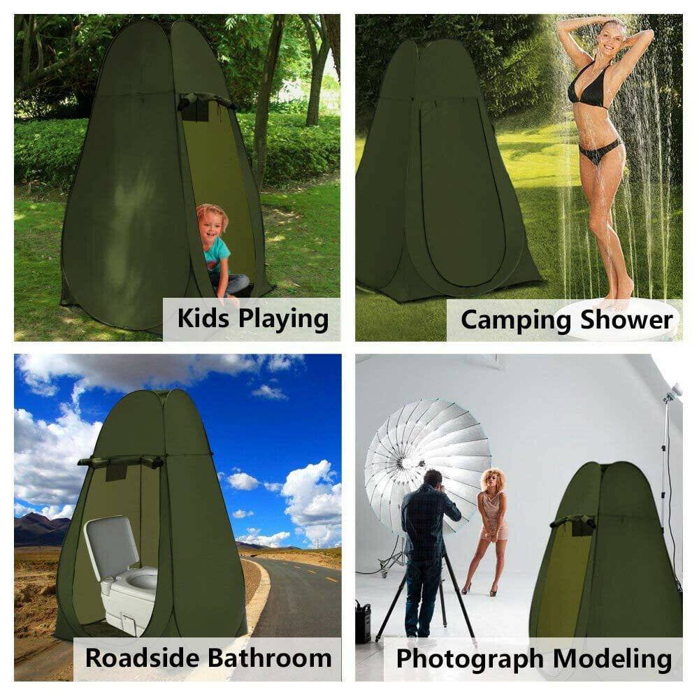 6L Portable Potty Toilet Outdoor Camping + Shower Tent Pop Up Privacy Change Room (Online Only)