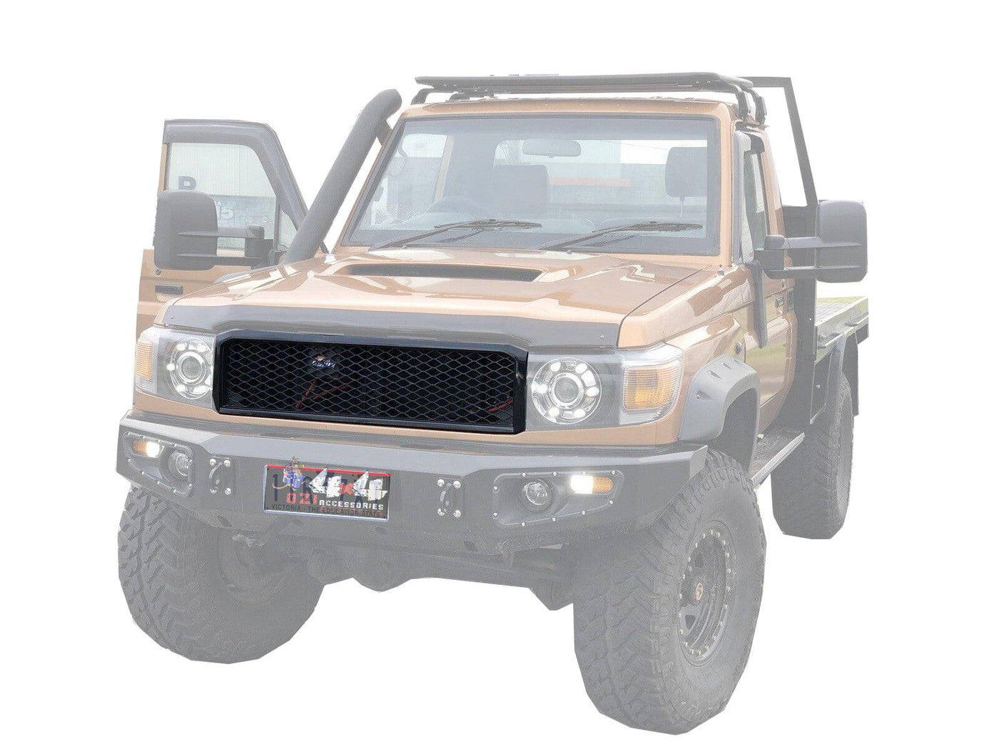 Black Honey Combe Mesh Grill Suitable For Toyota Landcruiser 79,78,76 Series 2007+ (Online Only) - OZI4X4 PTY LTD