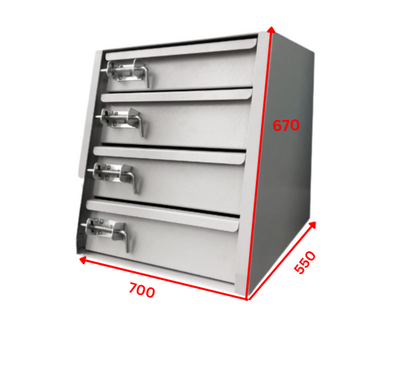 Canopy Drawer Unit Four Draw 700W x 550L x 670H (RAW - 700 Four Drawer) PRE ORDER) - OZI4X4 PTY LTD