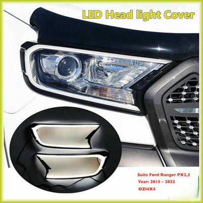 LED Head Light Trim Suits Ford Ranger PX 2015-2022