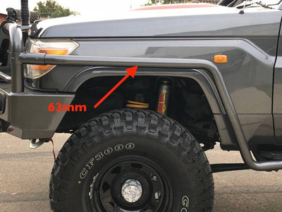 Fixed Mount Side Steps & Brush Bars Suits Toyota Land Cruiser 76 Series 2007-2017