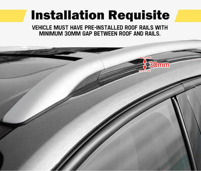 Universal Car Top Roof Rack Rail Cross Bars Aluminum 820-1490MM (Online Only)