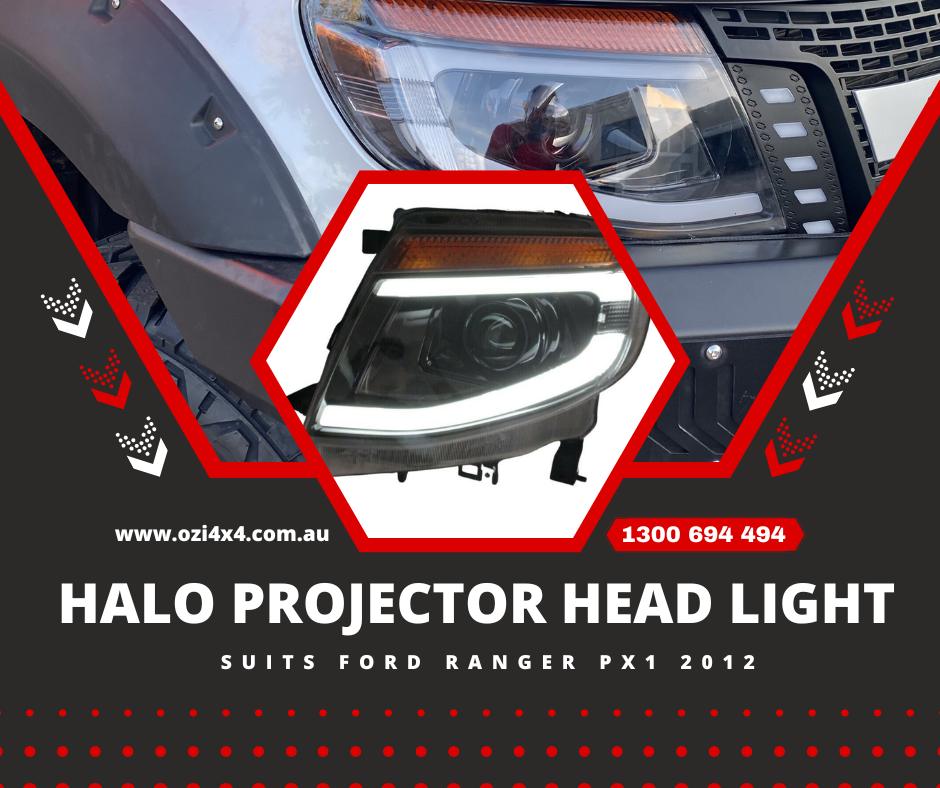 Halo Projector Head Light Suits Ford Ranger PX1 2012 - OZI4X4 PTY LTD