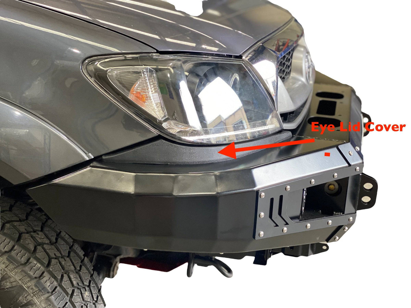Pair of Eye Lid Covers Suits Toyota Hilux 2012 - 2014 Steel Bullbars