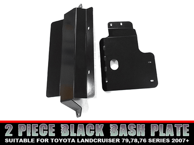 Black Bash Plate Suitable for Toyota Land Cruiser 79,78,76 Series 4mm 2 pcs - OZI4X4 PTY LTD