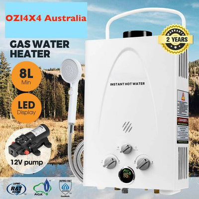 Portable Gas Hot Water Heater System 8L Outdoor Camping Shower (Online Only)