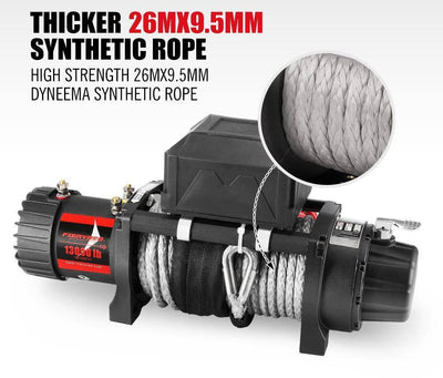 Winch 13000 LBS Synthetic Rope Fairy Red (Online Only)