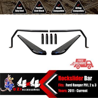 Side Steps & BrushBars Suits For Mazda BT50 2011 - 2021 (Fixed Mount)