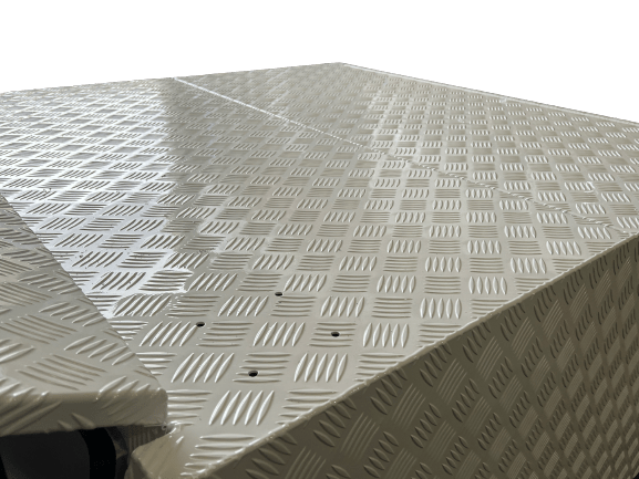 Premium 1500 Length White Checker Plate Canopy - OZI4X4 PTY LTD