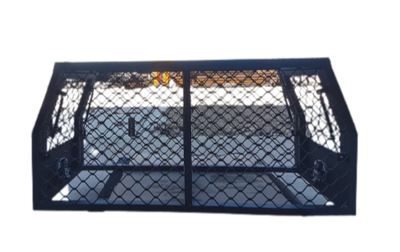 Premium 600 Length Black Mesh Style Dog Box Canopy (Jack off Compatible) - OZI4X4 PTY LTD