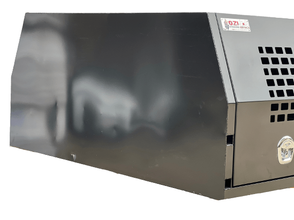 Premium 1900 Aluminum Black Tray + Dog Box Canopy