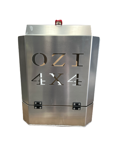 OZI4X4 Raw Jerry Can Holder Full Enclosed - OZI4X4 PTY LTD