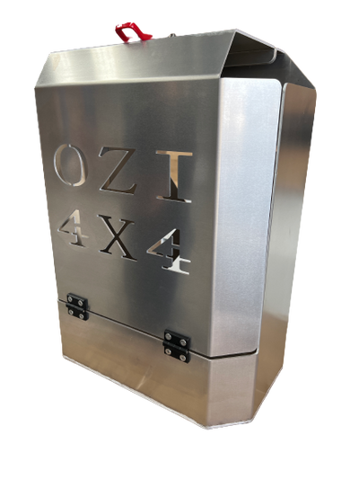 OZI4X4 Raw Jerry Can Holder Full Enclosed - OZI4X4 PTY LTD