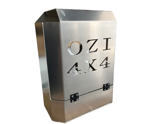 OZI4X4 Raw Jerry Can Holder Full Enclosed - OZI4X4 PTY LTD