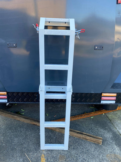 Fold Down Rear Canopy Ladder Rack White