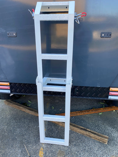 Fold Down Rear Canopy Ladder Rack White