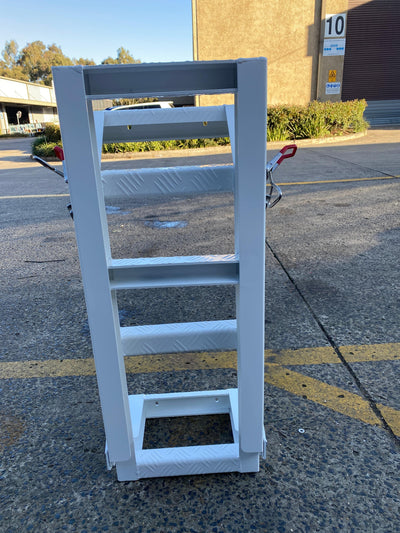 Fold Down Rear Canopy Ladder Rack White