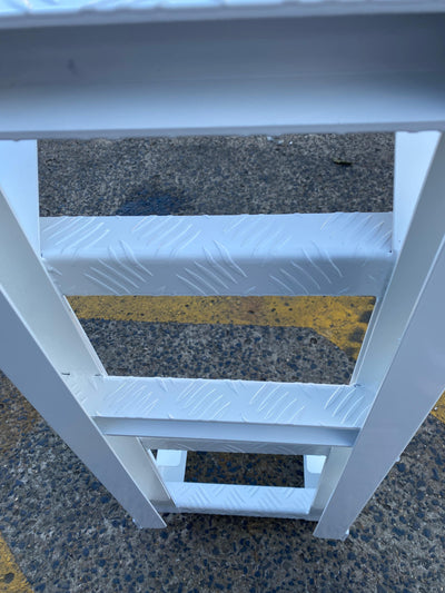 Fold Down Rear Canopy Ladder Rack White