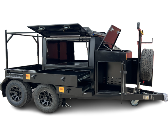Tradesman Work Trailer Ute Edition Dual Axle Matt Black - OZI4X4 PTY LTD