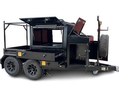 Tradesman Work Trailer Ute Edition Dual Axle Matt Black - OZI4X4 PTY LTD
