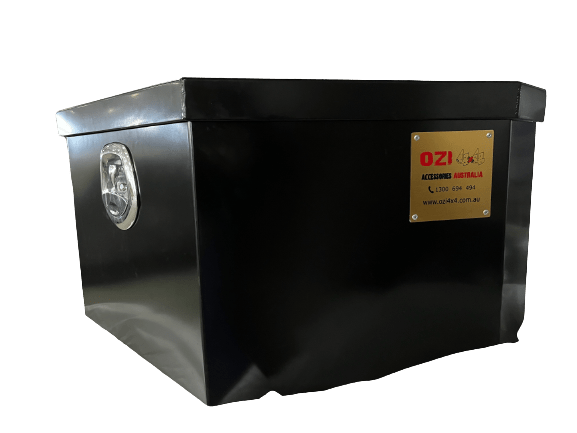 930MM Draw Bar - Trailer Front Aluminium Tool Box Black (Pre Order) - OZI4X4 PTY LTD