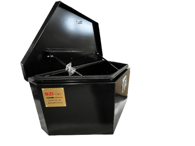 930MM Draw Bar - Trailer Front Aluminium Tool Box Black (Pre Order) - OZI4X4 PTY LTD