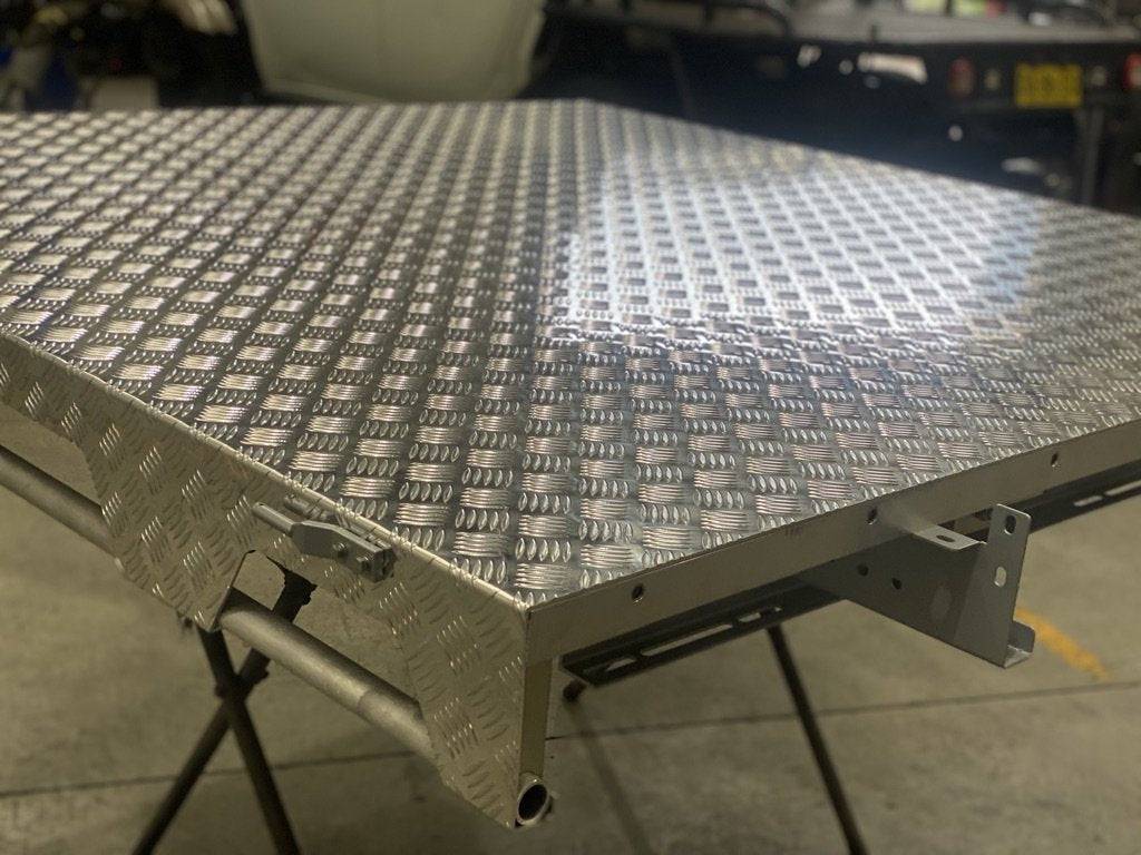 Checker Plate Platinum Tray Base & 1500 Length Premium Canopy Combo Deal