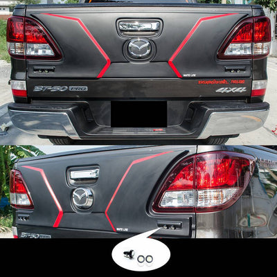 Tail Gate Cladding Cover With LED Suits Mazda BT50 2012-2020