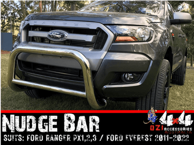 Stainless Steel Nudge Bar Suits to Ford Ranger / Everest 2011-2022 (Online Only) - OZI4X4 PTY LTD