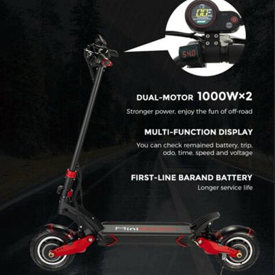 Off-road Electric Scooter 2000w 52V Dual Motor 65KM/H Long Range Wide Wheel