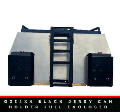 OZI4X4 Black Jerry Can Holder Full Enclosed - OZI4X4 PTY LTD