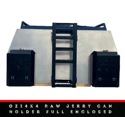 OZI4X4 Raw Jerry Can Holder Full Enclosed - OZI4X4 PTY LTD