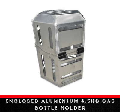 Enclosed Aluminium 4.5KG Gas Bottle Holder (PRE ORDER) - OZI4X4 PTY LTD