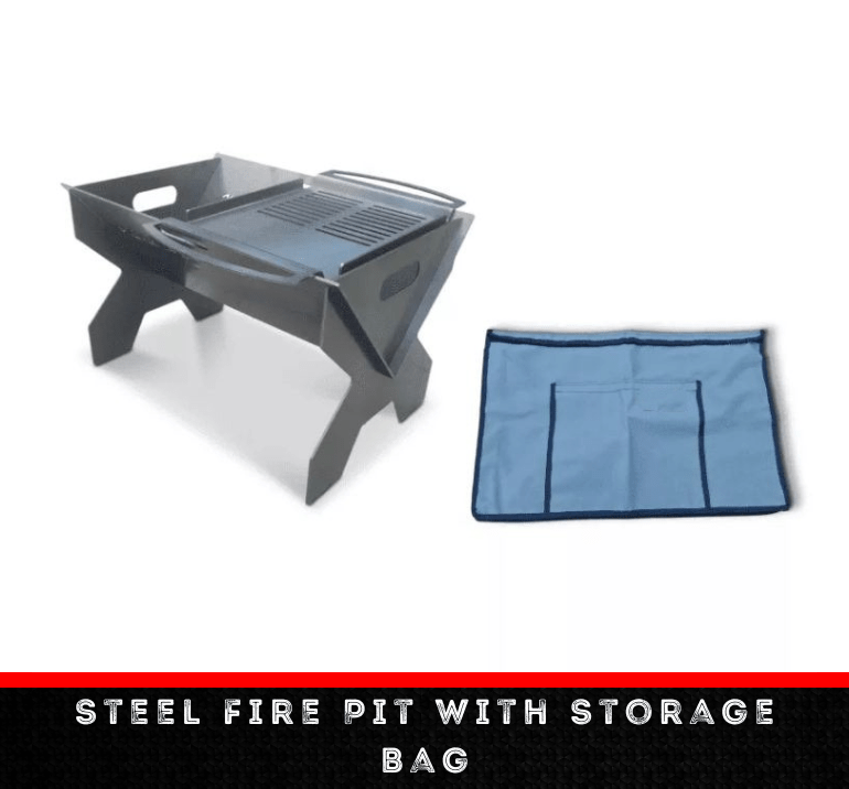 Steel Fire Pit with Storage Bag (PRE ORDER) - OZI4X4 PTY LTD