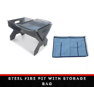 Steel Fire Pit with Storage Bag (PRE ORDER) - OZI4X4 PTY LTD