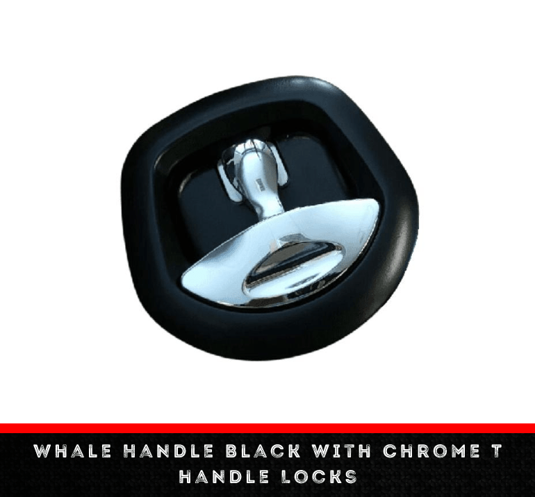 Whale Handle Black with Chrome T handle Locks - OZI4X4 PTY LTD