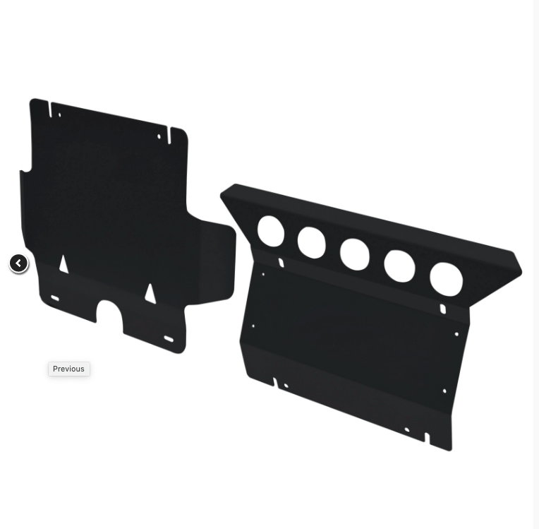 2 Pieces Bash Plate Black Suits Toyota Hilux 2005 - 2015 Type II