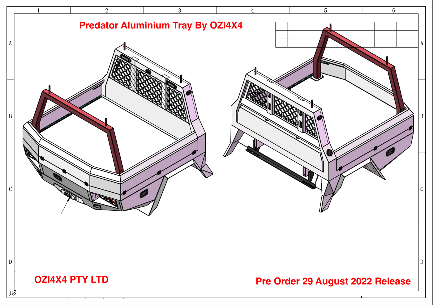 Predator Black 1900 Aluminum Tray Includes Water Tank Dual Cab (Pre Order)