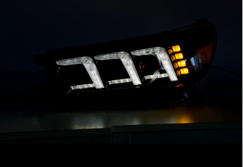 Full LED DRL Sequential Head Lights Suits Toyota Hilux Revo Rocco 2016-20 (Online Only)