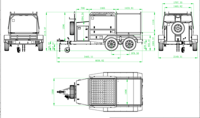 Tradesman Work Trailer Ute Edition Dual Axle Matt Black (Pre Order) - OZI4X4 PTY LTD