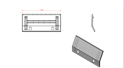 1400MM Half Door - Aluminium Tool Box Black (Pre Order) - OZI4X4 PTY LTD