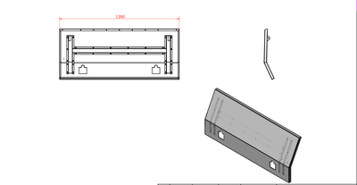 1700MM Half Door - Aluminium Tool Box Black (Pre Order) - OZI4X4 PTY LTD