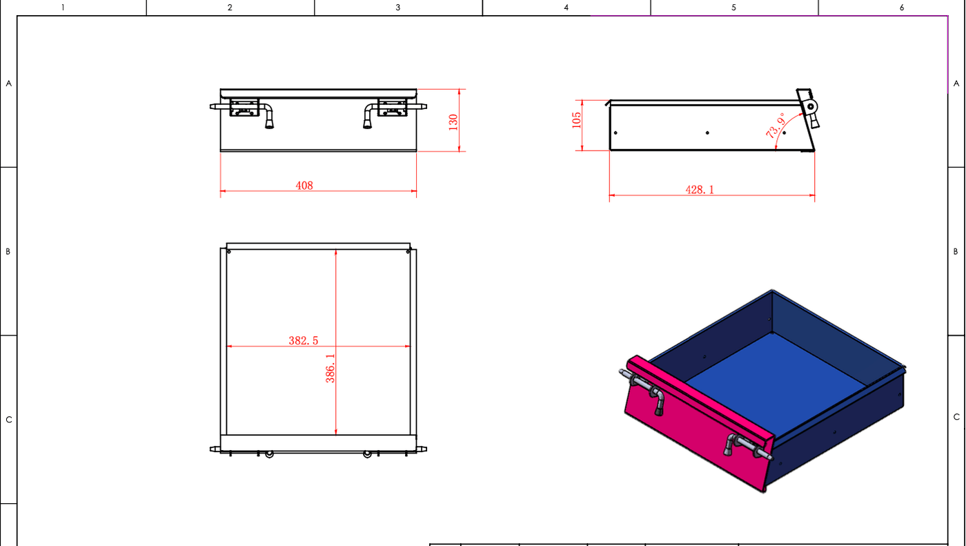 1400MM Full Door W/Drawer-Aluminium Tool Box Black  (Pre Order) - OZI4X4 PTY LTD